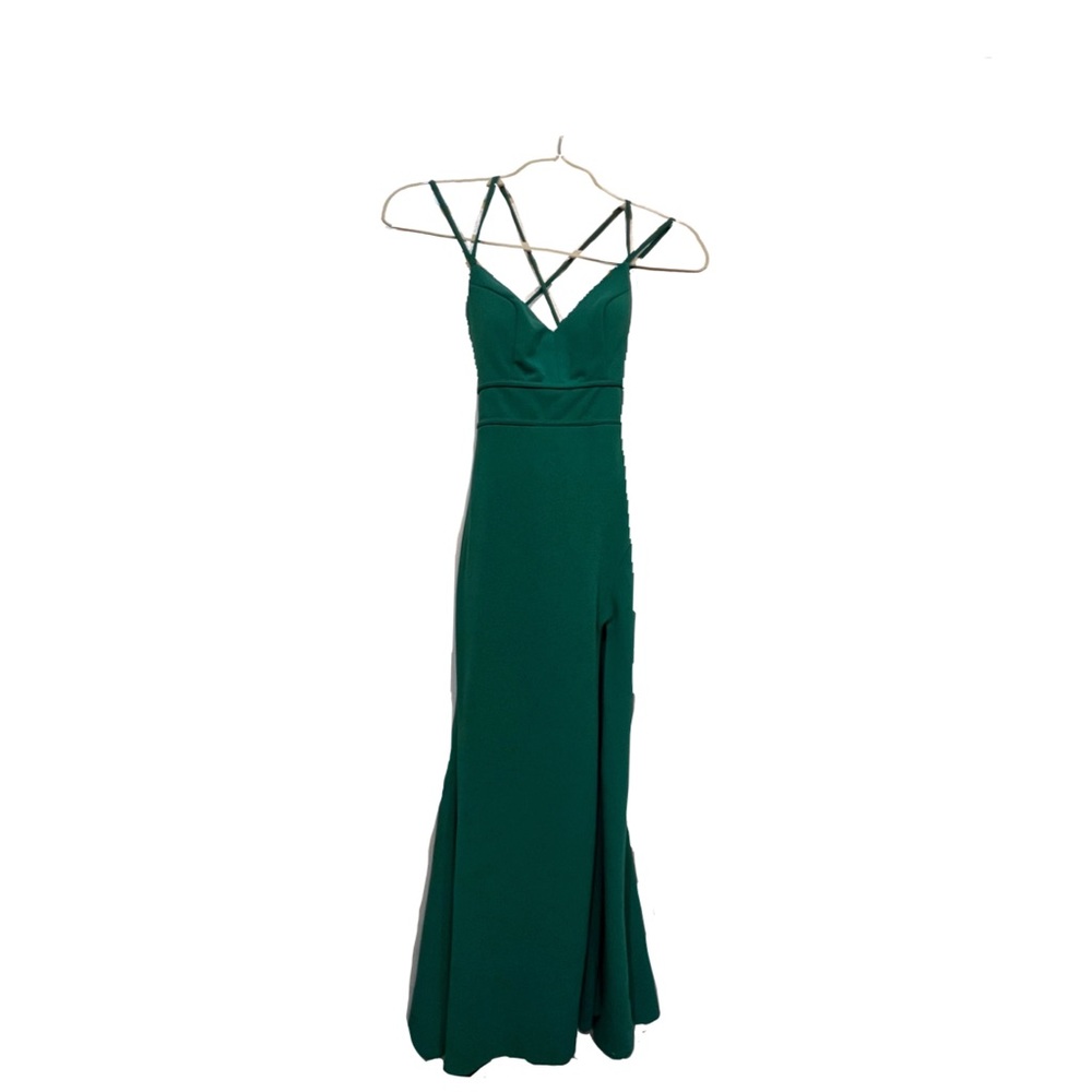 EMERALD GREEN PROM DRESS.